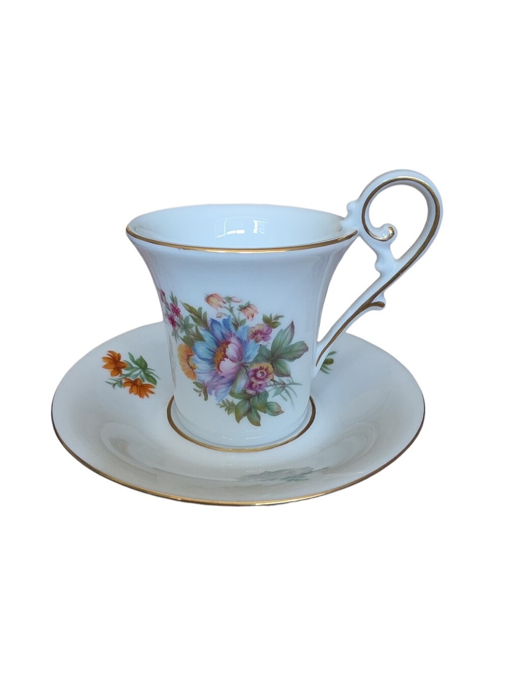 Vintage Alboth & Kaiser Porcelain Demitasse Teacup & Saucer Set